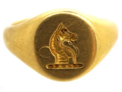 Victorian 18ct Gold Signet Ring Of A Unicorn 11 Victorian 18ct Gold Signet Ring Of A Unicorn -Antique Jewellery Company DSC05915