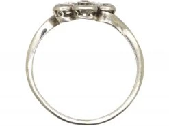 Edwardian Platinum & Pear Shaped Diamond Pansy Cluster Ring -Antique Jewellery Company DSC05918 scaled 1