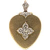 Art Deco 9ct Gold & Palladium Heart Shaped Locket 1 Art Deco 9ct Gold & Palladium Heart Shaped Locket -Antique Jewellery Company DSC05924