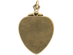 Art Deco 9ct Gold & Palladium Heart Shaped Locket 7 Art Deco 9ct Gold & Palladium Heart Shaped Locket -Antique Jewellery Company DSC05929