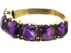 Georgian 15ct Gold Amethyst Six Stone Ring -Antique Jewellery Company DSC05935 copy