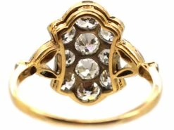 Edwardian 18ct Gold & Platinum Plaque Ring Set With Diamonds With Rose Diamond Set Shoulders -Antique Jewellery Company DSC05943 scaled 1
