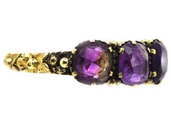 Georgian 15ct Gold Amethyst Six Stone Ring -Antique Jewellery Company DSC05947 copy