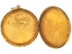 Edwardian 9ct Gold Back & Front Round Locket 10 Edwardian 9ct Gold Back & Front Round Locket -Antique Jewellery Company DSC05954