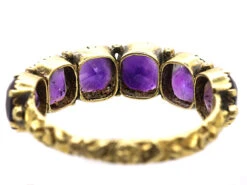 Georgian 15ct Gold Amethyst Six Stone Ring -Antique Jewellery Company DSC05963 copy