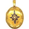 Victorian 18ct Gold, Blue Enamel & Natural Pearl Star Locket In Original Case 2 Victorian 18ct Gold, Blue Enamel & Natural Pearl Star Locket In Original Case -Antique Jewellery Company DSC05969 scaled 1