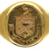 Victorian 18ct Gold Signet Ring With Crest Intaglio