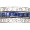 Art Deco 18ct White Gold Flip Over Ring Set With Rubies, Sapphires & Diamonds -Antique Jewellery Company DSC06002