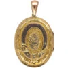 Victorian 9ct Gold Garter Design Oval Locket