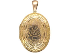 Victorian 9ct Gold Garter Design Oval Locket -Antique Jewellery Company DSC06043 1