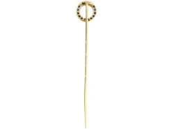French Art Deco 18ct Gold & Platinum, Sapphire & Rose Diamond Finishing Post Tie Pin 8 French Art Deco 18ct Gold & Platinum, Sapphire & Rose Diamond Finishing Post Tie Pin -Antique Jewellery Company DSC06044