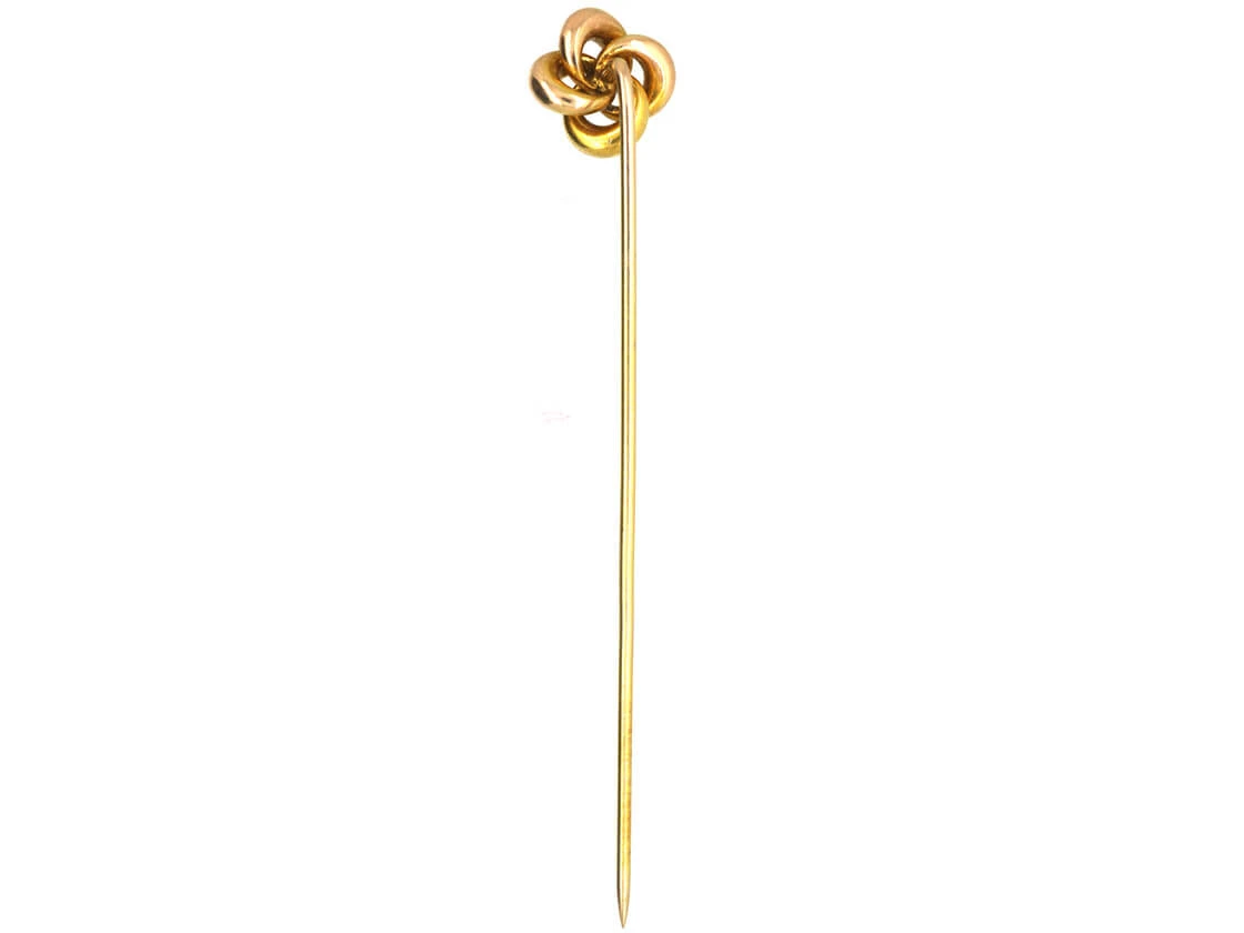 Edwardian 15ct Gold Knot Tie Pin 5 Edwardian 15ct Gold Knot Tie Pin - Image 3