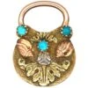 Georgian 15ct Three Colour Gold Padlock Set With Turquoise 1 Georgian 15ct Three Colour Gold Padlock Set With Turquoise -Antique Jewellery Company DSC06078