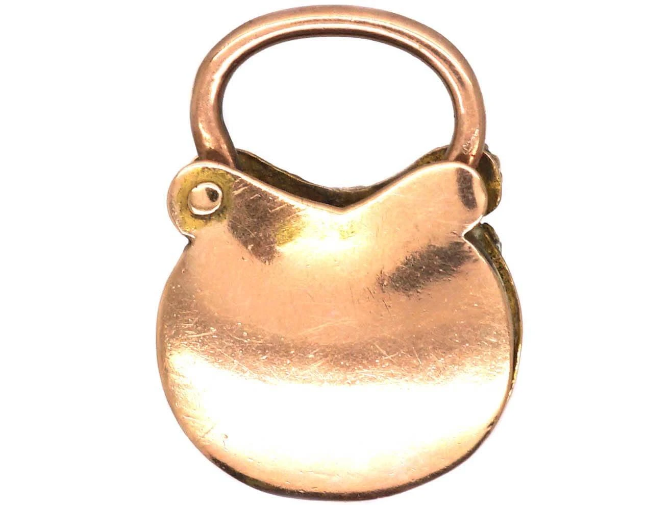 Georgian 15ct Three Colour Gold Padlock Set With Turquoise 5 Georgian 15ct Three Colour Gold Padlock Set With Turquoise - Image 3