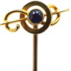 Edwardian 15ct Gold Bar & Circle Tie Pin Set With A Sapphire 2 Edwardian 15ct Gold Bar & Circle Tie Pin Set With A Sapphire -Antique Jewellery Company DSC06104 1
