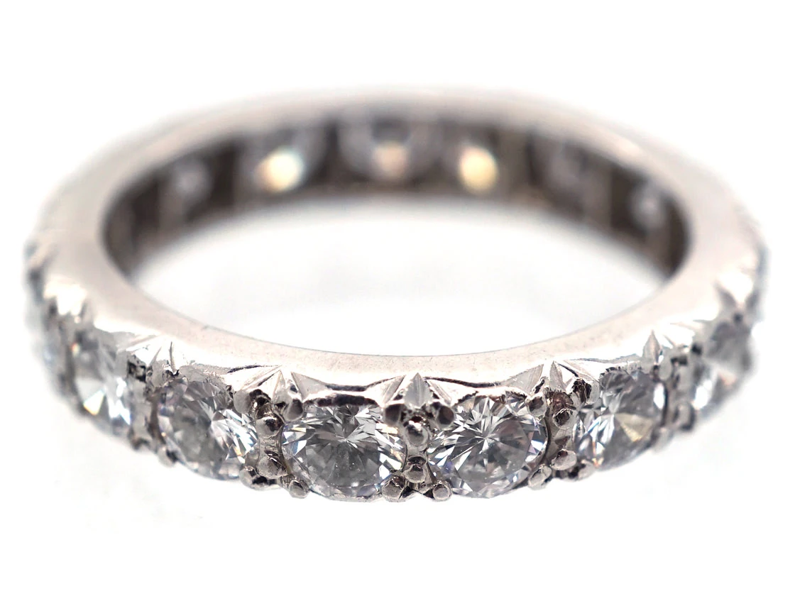 Art Deco Platinum & Diamond Set Eternity Ring 9 Art Deco Platinum & Diamond Set Eternity Ring - Image 7