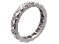 Art Deco Platinum & Diamond Set Eternity Ring 15 Art Deco Platinum & Diamond Set Eternity Ring -Antique Jewellery Company DSC06114