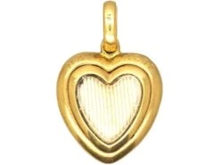 Victorian 18ct Gold Heart Shaped Green Enamel Pendant Set With A Diamond 7 Victorian 18ct Gold Heart Shaped Green Enamel Pendant Set With A Diamond -Antique Jewellery Company DSC06118 1