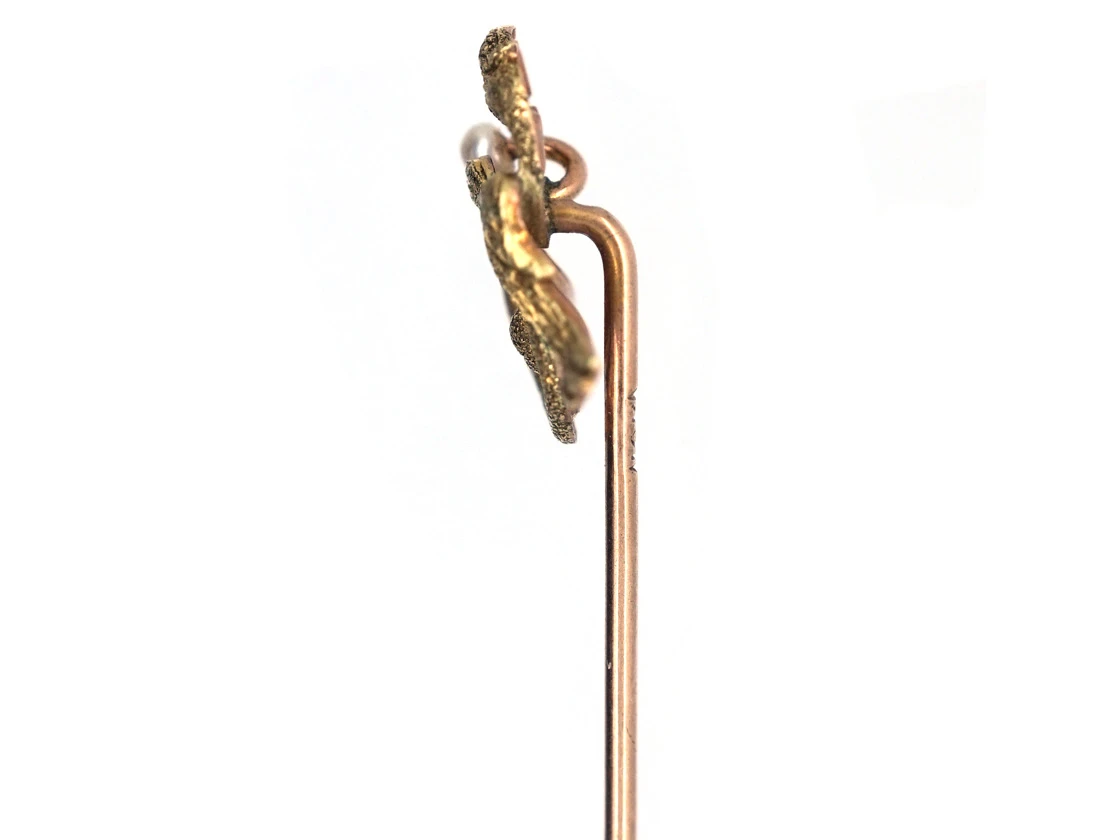 Edwardian 10ct Gold Tie Pin Of A Griffin 5 Edwardian 10ct Gold Tie Pin Of A Griffin - Image 3