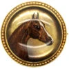 Victorian 18ct Gold & Reverse Intaglio Rock Crystal Brooch Of A Horse’s Head