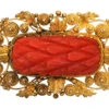 Georgian 18ct Gold & Pineapple Cut Coral Brooch -Antique Jewellery Company DSC06152
