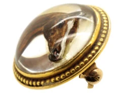 Victorian 18ct Gold & Reverse Intaglio Rock Crystal Brooch Of A Horse’s Head 8 Victorian 18ct Gold & Reverse Intaglio Rock Crystal Brooch Of A Horse’s Head -Antique Jewellery Company DSC06153