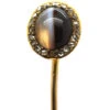 Victorian 15ct Gold Oval Tie Pin Set With Onyx & Rose Diamonds -Antique Jewellery Company DSC06154