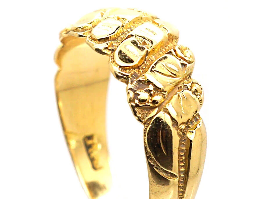 Edwardian 18ct Gold Keeper Ring 4 Edwardian 18ct Gold Keeper Ring - Image 2