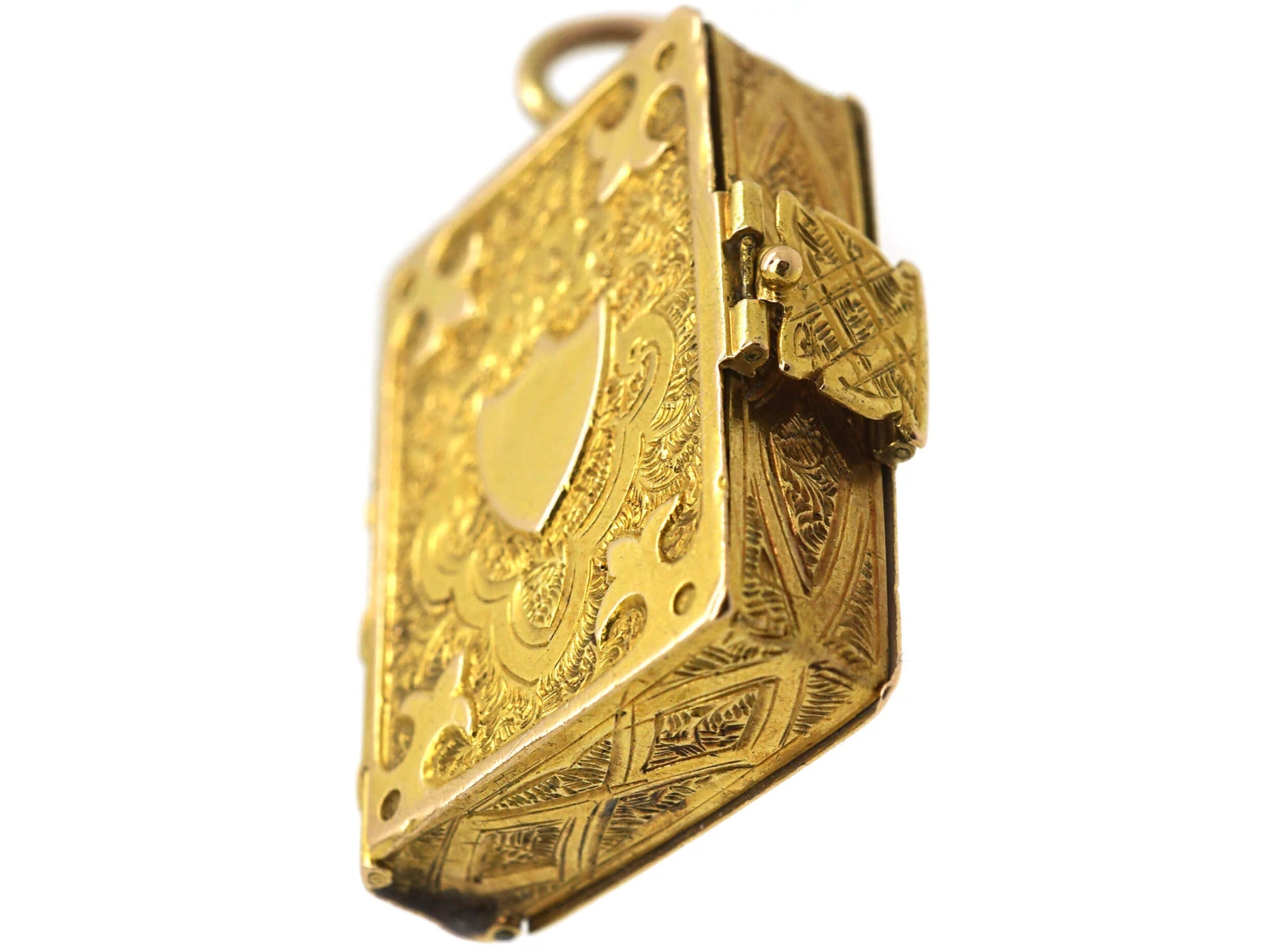 Victorian 18ct Gold Novelty Book Locket With Four Frames Inside 4 Victorian 18ct Gold Novelty Book Locket With Four Frames Inside - Image 2
