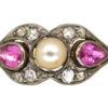 Edwardian 18ct Gold, Platinum, Pink Sapphire & Diamond Ring 1 Edwardian 18ct Gold, Platinum, Pink Sapphire & Diamond Ring -Antique Jewellery Company DSC06184