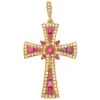 Late 19th Century French Import 18ct Gold Ruby & Diamond Cross 2 Late 19th Century French Import 18ct Gold Ruby & Diamond Cross -Antique Jewellery Company DSC06214 copy scaled 1