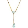 Art Deco 9ct Gold & Aquamarine Necklace 1 Art Deco 9ct Gold & Aquamarine Necklace -Antique Jewellery Company DSC06275