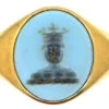 Edwardian 18ct Gold Signet Ring Set With Banded Onyx With Intaglio Of A Crowned Duke -Antique Jewellery Company DSC06295 1