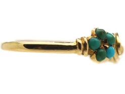 Late Georgian 15ct Gold Forget Me Not & Gold Knot Ring -Antique Jewellery Company DSC06308