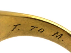 Edwardian 18ct Gold Signet Ring Set With Banded Onyx With Intaglio Of A Crowned Duke -Antique Jewellery Company DSC06311 1