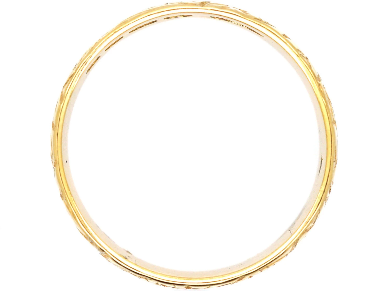 Vintage 18ct Gold Wedding Ring With Ivy Leaf Motif 5 Vintage 18ct Gold Wedding Ring With Ivy Leaf Motif - Image 3