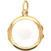 French 18ct Gold Round Double Sided Crystal Locket 2 French 18ct Gold Round Double Sided Crystal Locket -Antique Jewellery Company DSC06330 1