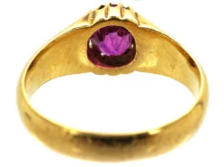 Victorian 18ct Gold & Pink Sapphire Ring 16 Victorian 18ct Gold & Pink Sapphire Ring -Antique Jewellery Company DSC06347