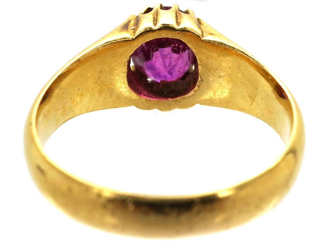 Victorian 18ct Gold & Pink Sapphire Ring 9 Victorian 18ct Gold & Pink Sapphire Ring - Image 7