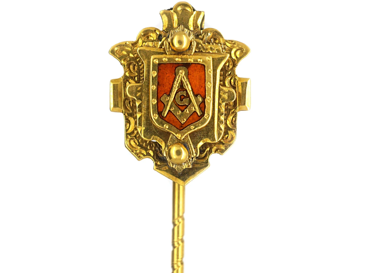 Victorian 15ct Gold & Enamel Masonic Tie Pin 3 Victorian 15ct Gold & Enamel Masonic Tie Pin