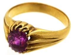 Victorian 18ct Gold & Pink Sapphire Ring 17 Victorian 18ct Gold & Pink Sapphire Ring -Antique Jewellery Company DSC06354