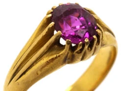 Victorian 18ct Gold & Pink Sapphire Ring 14 Victorian 18ct Gold & Pink Sapphire Ring -Antique Jewellery Company DSC06361