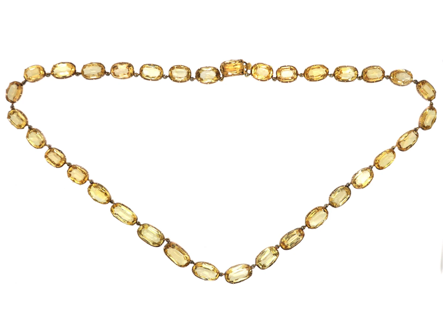 Georgian 9ct Gold, Topaz Riviere Necklace 3 Georgian 9ct Gold, Topaz Riviere Necklace