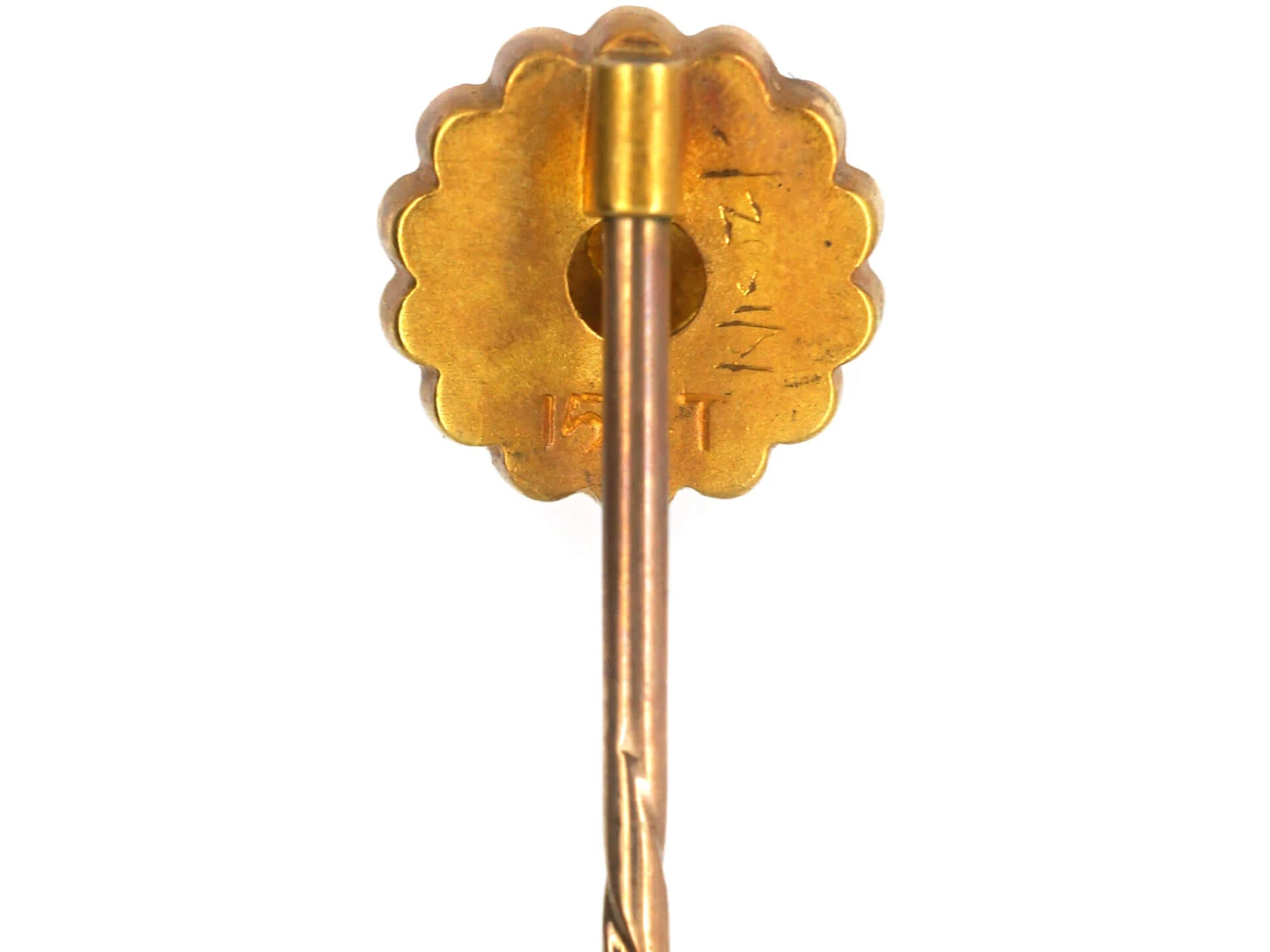 Victorian 15ct Gold Tie Pin Set With A Rose Diamond 6 Victorian 15ct Gold Tie Pin Set With A Rose Diamond - Image 4