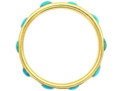 Victorian 18ct Gold & Turquoise Forget Me Not Eternity Ring -Antique Jewellery Company DSC06462