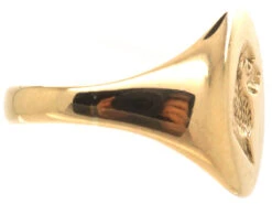 9ct Gold Signet Ring With Intaglio Of A Spaniel 13 9ct Gold Signet Ring With Intaglio Of A Spaniel -Antique Jewellery Company DSC06500