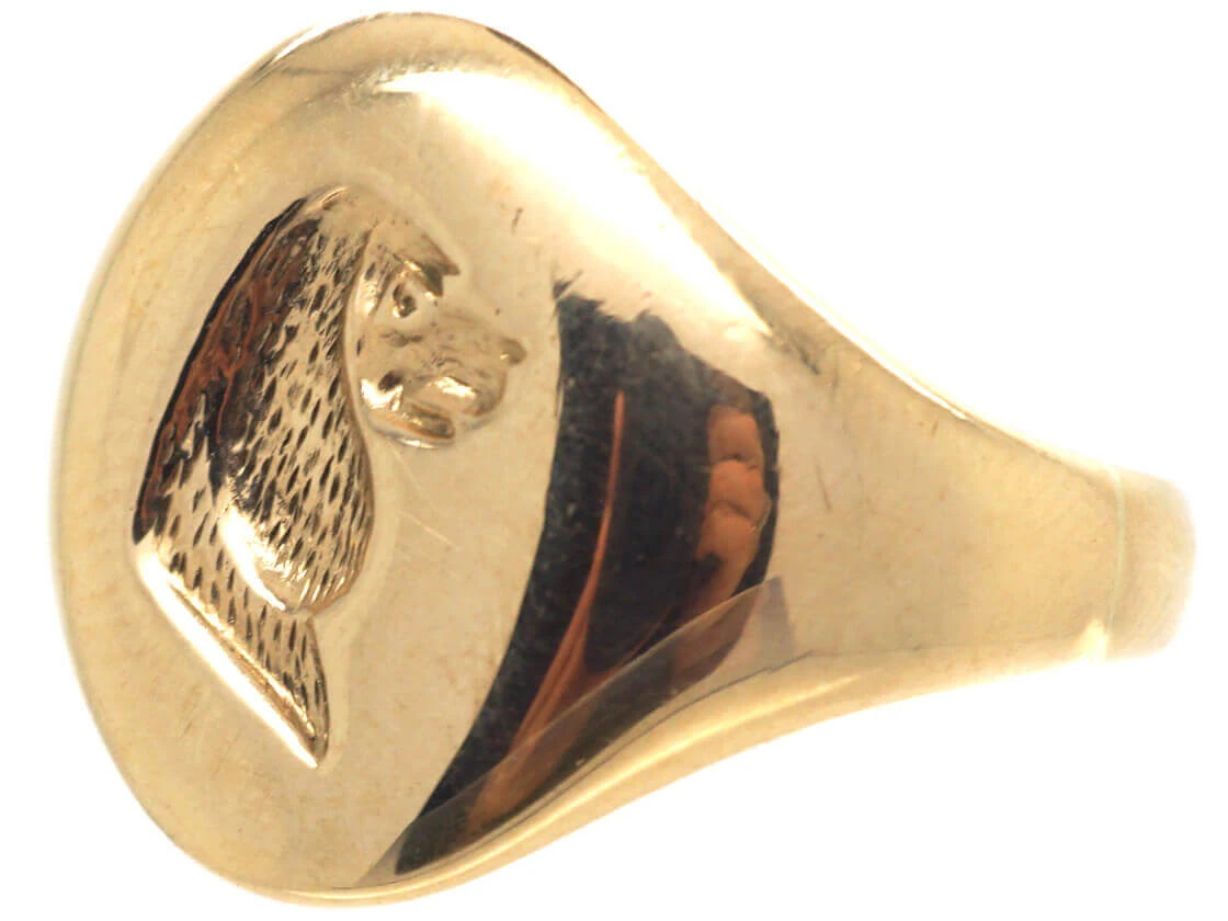 9ct Gold Signet Ring With Intaglio Of A Spaniel 9 9ct Gold Signet Ring With Intaglio Of A Spaniel - Image 7