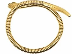 1960’s 9ct Gold Snake Bangle With Ruby Eyes 8 1960’s 9ct Gold Snake Bangle With Ruby Eyes -Antique Jewellery Company DSC06533 scaled 1