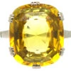 Art Deco Yellow Sapphire & White Gold Ring 2 Art Deco Yellow Sapphire & White Gold Ring -Antique Jewellery Company DSC06535