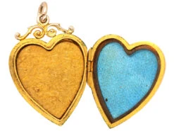 Edwardian 9ct Back & Front & Split Pearls Heart Locket With Lily Of The Valley Motif 10 Edwardian 9ct Back & Front & Split Pearls Heart Locket With Lily Of The Valley Motif -Antique Jewellery Company DSC06588